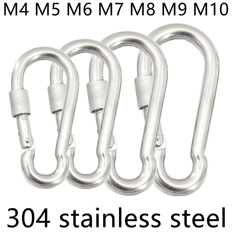 High Strength Carabiner Snap Hook Keychain Multiple Models 304