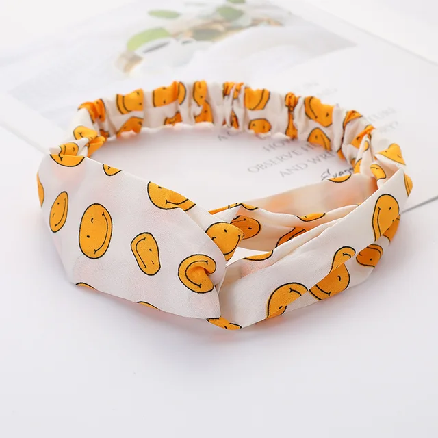 Women Cross Solid color Hair Bands Girls Print Flower Headbands Fashion Turban Make up Hair Accessories FD127 XL1