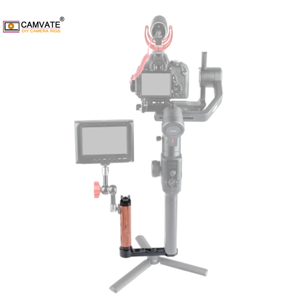 Рукоятка CAMVATE с деревянной ручкой и башмаком для карманной кинокамеры Blackmagic