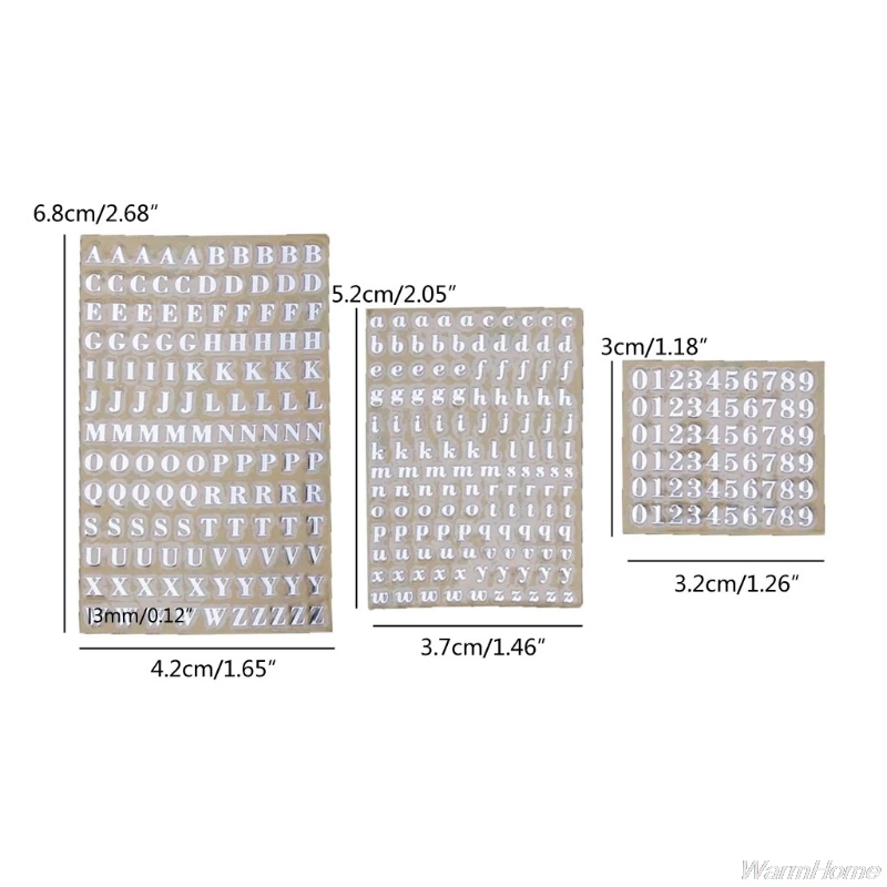 5Pcs 3mm Alphabet Letters Glitter Epoxy Resin Decorative Stickers Engkish Letters Numbers UV Fillings