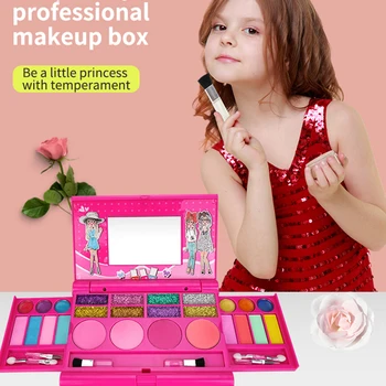 

Girl Makeup Set Toy Dressing Room Cosmetics Girls Safety Beauty Pretend Play Kids Makeup Girl Games Gifts Makeup set