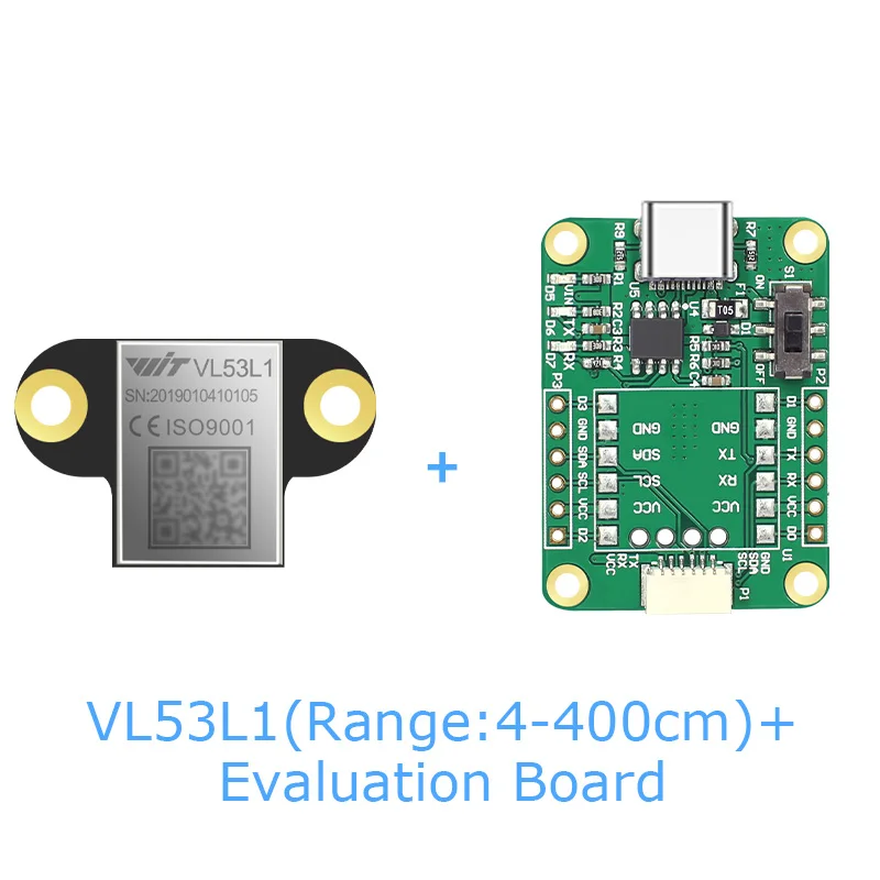 Módulo de Distância a Laser Sensor de Distância a Laser Saída de Dados Witmovimento Uart 4-400cm Ttl - Iic 100hz 3.3-5v Vl53l0 3-200cm Vl53l1 - Image 2