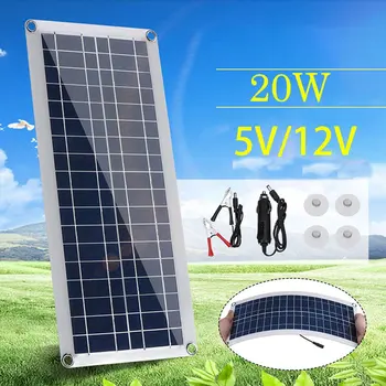 

20W Solar Power Panel Sunpower Energy Photovoltaic Panel Fast Charging High Conversion Rate Solar Panel