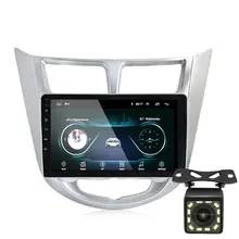 9 ''2 din Android 8,1 автомобильный dvd-плеер для современного Solaris accent Verna 2011- радио рекордер Gps wifi usb DAB+ аудио