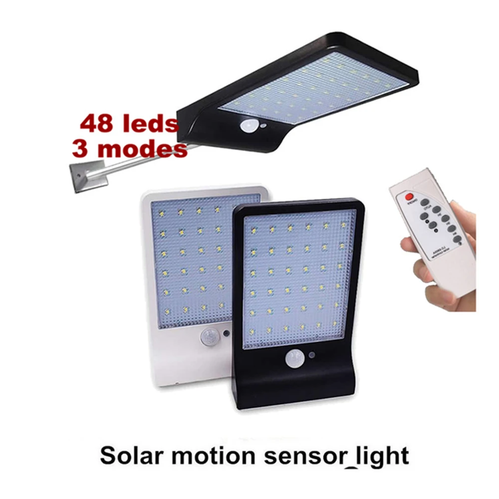 

Outdoor 48 LED Solar Light Waterproof Auto PIR Motion Sensor Solar Wall Light Adjustable Solar Lamp For Garden Lighting remote