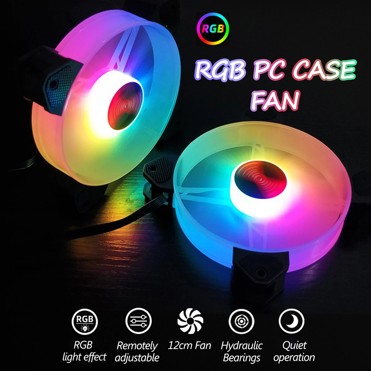 6pcs Adjustable Komputer Cooling Fan Tenang 120mm Rgb Kipas Case Pc Fan Cooler Rgb Cooler Penggemar Untuk Komputer Pendingin Dengan Controller Fans Cooling Aliexpress