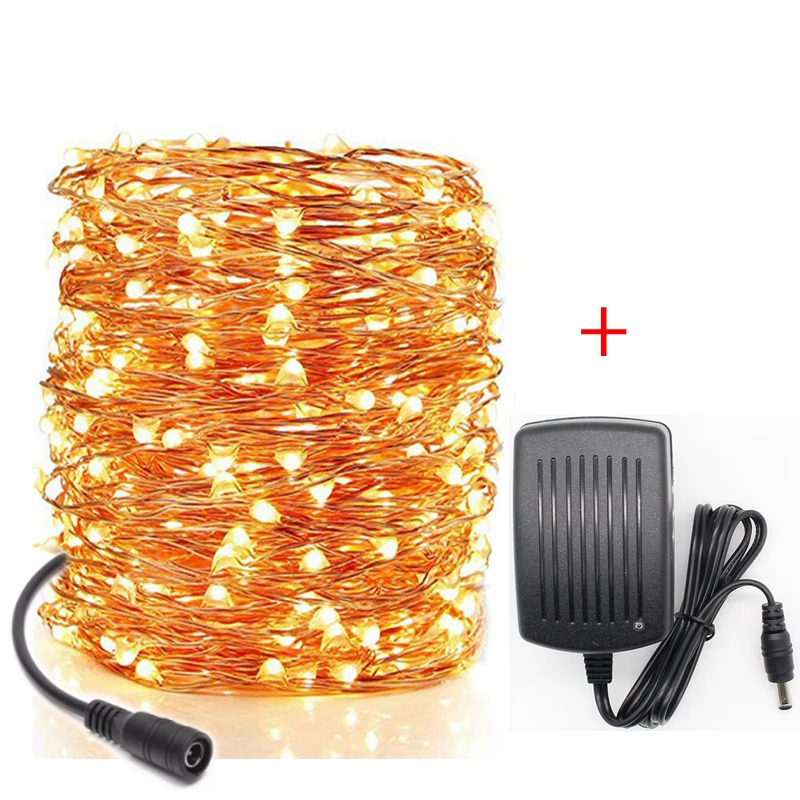 DC12V 10M 20M 30M 50M 24V 100M Led Fairy string light Waterproof Copper wire Outdoor Christmas wedding Holiday decoration light