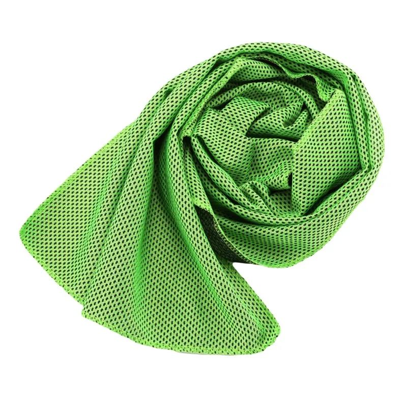 Полотенце для тренажерного зала, быстроохлаждающее, спортивное полотенце на открытом воздухе,, Крутое полотенце, новое, ледяное, холодное, стойкое, для бега - Цвет: Зеленый
