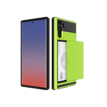 

100 pcs For Samsung Note9 Phone Case Card Slot Sliding Pocket Case For Samsung Note10 Note10 Plus Cover