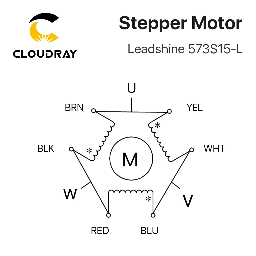 3 фазный шаговый двигатель Cloudray Leadshine 573S15 L для NEMA23 длина 5 8 А вал 76 мм мм|3 phase stepper