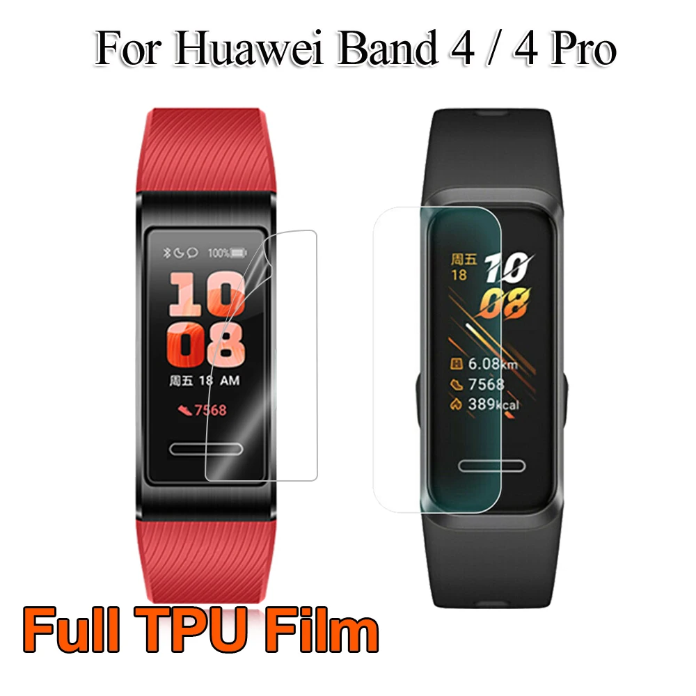 6pcs For Huawei Band 4 4 Pro Smart Watch HD Clear Soft TPU Hydrogel