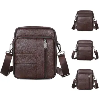 

2020 Fashion Men Multi Pockets Zip Faux Leather Crossbody Shoulder Bag Phone Holder Xmas Gifts ofertas black friday cheap stuff