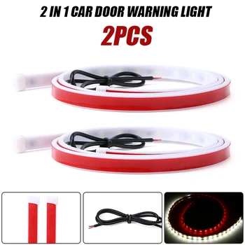 

1pair Cars Door Lights Opening Warning LED Lamps Strips Strobe Flashing Anti Rear-end Collision Safety Car Accessories