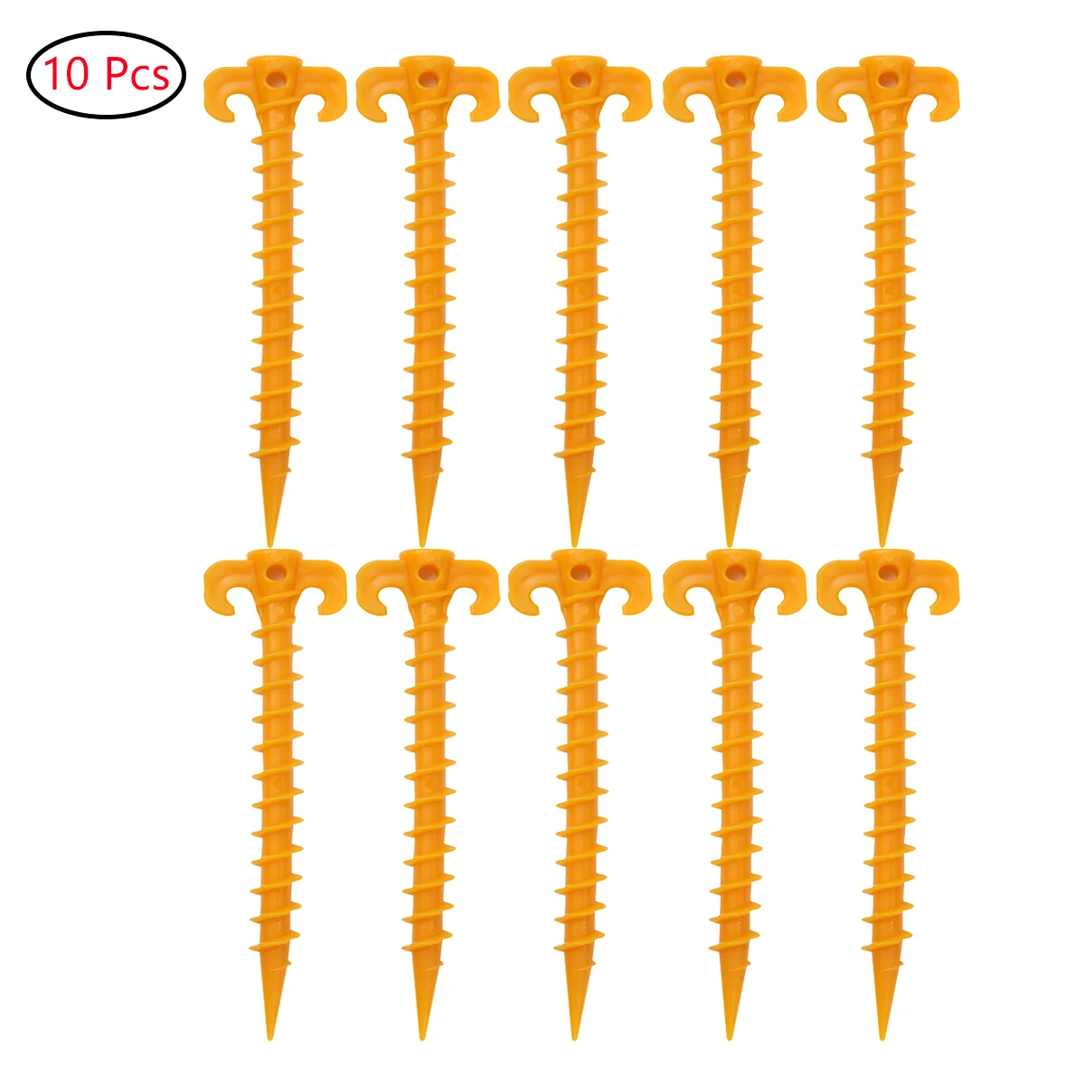 10Pcs Heavy Duty Screw Shape Canopy Tent Pegs Beach Tent Stakes Pegs