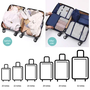 

7pcs/set Clothes Quilt Blanket Storage Bag Set Shoes Organizer Wardrobe Closet Suitcase Pouch Bags Travel Home L5