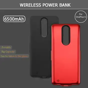 

Double use time 6500mAh External Power Bank Pack USB Battery Charger Adapter Case for OnePlus 6 Charger accessible convenient