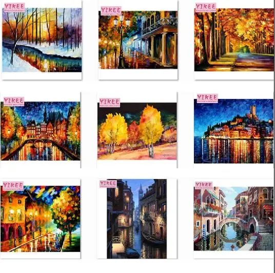 diamond painting 5d diy kit full street view cross stitch square mosaic embroidery NEW | Дом и сад