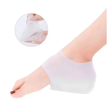 

2pcs Invisible Increase Heel Height Socks 3-3.5cm S SIZE Solid Resistant Silicone Insoles for Women Feet Anti-Slippery Pads