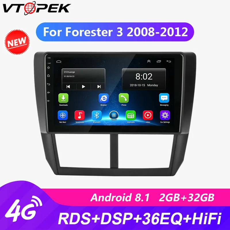 Vtopek для Subaru Forester 3 2008 2009 2010 2011 2012 автомобиль радио " RDS Вай-Фай Авторадио Android навигация с сенсорным экраном gps 2 din