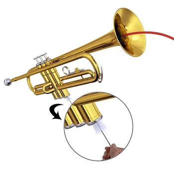 

Trumpet Cleaning Care Kit Portable Trumpet Mouthpiece Brush Valve Brush Flexible Brush Cleaning Stick