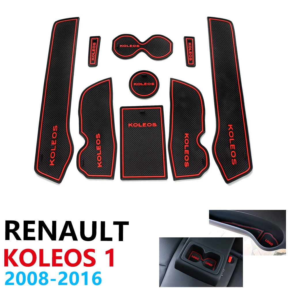 

Anti-Slip Rubber Cup Cushion Door Groove Mat for Renault Koleos 1 Samsung QM5 2008~2016 2009 2012 2015 Accessories mat for phone