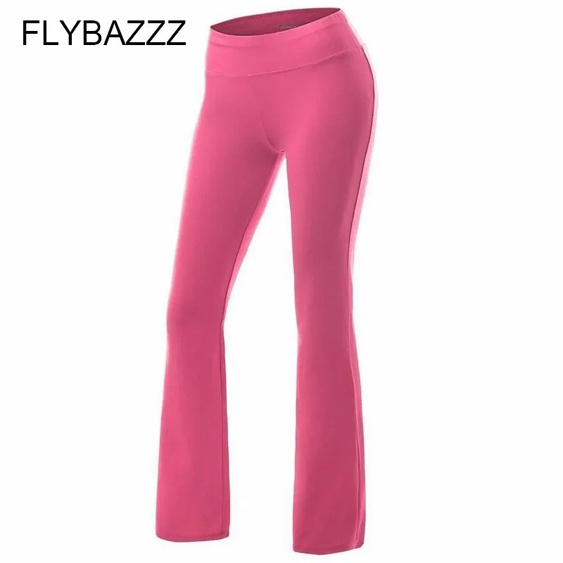 Women Solid Yoga Pants High Waist Stretch Fitness Trousers Slim Running
