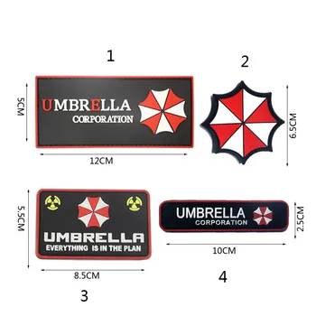 

UMBRELLA HAZARD Hook & Loop PATCH BADGE PVC