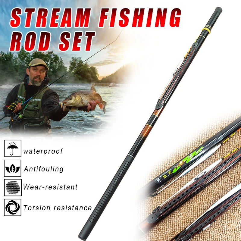Fishing Rod Pole Ultralight SuperHard Portable Comfortable Handle