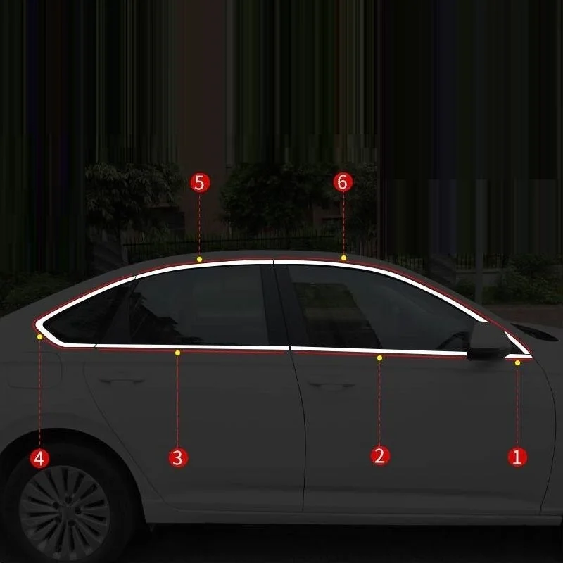 

Automovil Modified Auto Body Window Exterior Fashion Accessory Sticker Strip Car Styling 13 14 15 16 17 18 FOR Volkswagen Lavida
