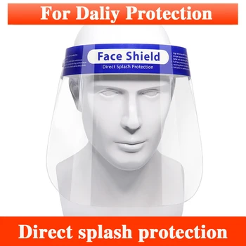 

10Pcs Face Shield Splash-proof Dust-proof Mask Head-mounted Transparent Protect Mask Adjustable Protective Full Face Screen