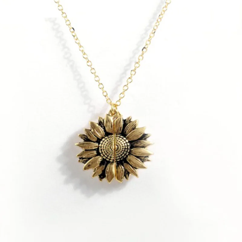 

You Are My Sunshine Sunflower Necklace Chain Pendant Jewelry Decoration for Women LXH
