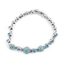 Женский браслет с кристаллами в европейском и американском стиле, круглый браслет, подходит ко всему, очаровательный браслет, ювелирные изделия