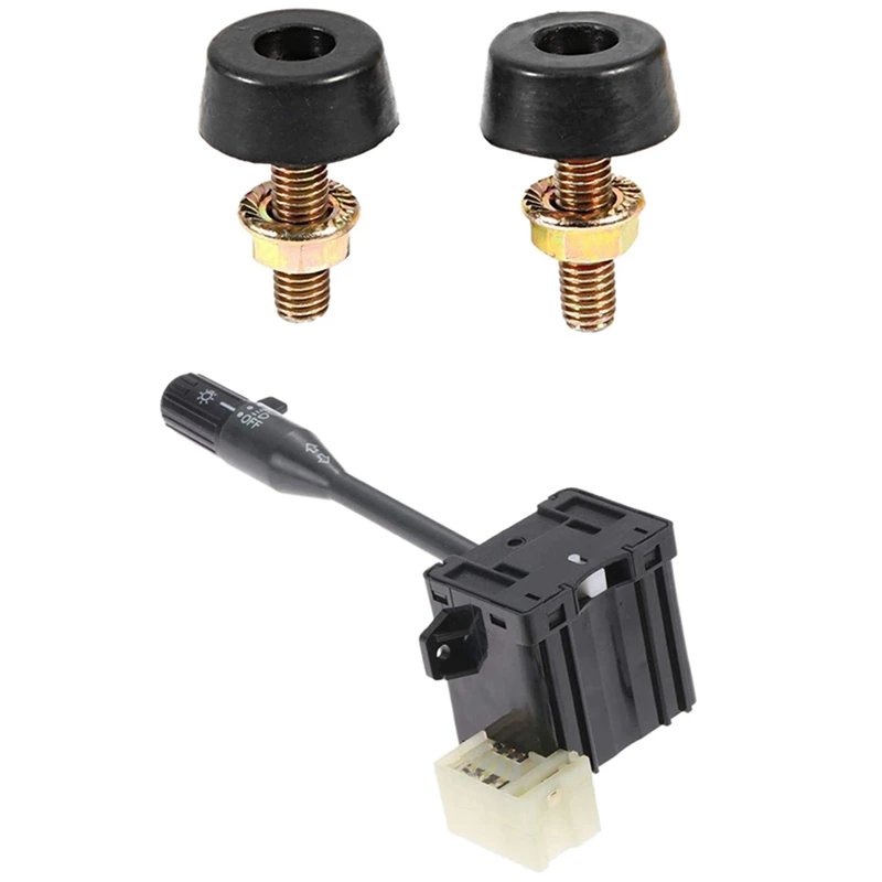 

1Pcs Car Turn Signal Switch Lever & 1 Pair Engine Bonnets Bonnet Adjuster Bump Stop for Nissan Patrol Gq