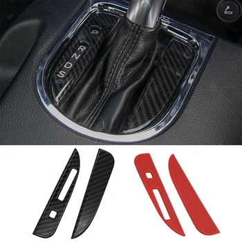 

Handle Gear Shift Lever Knob Shifter Panel Cover For Ford Mustang 2015-2018 Carbon Black Car Interior Strip Trim Frame Sticker