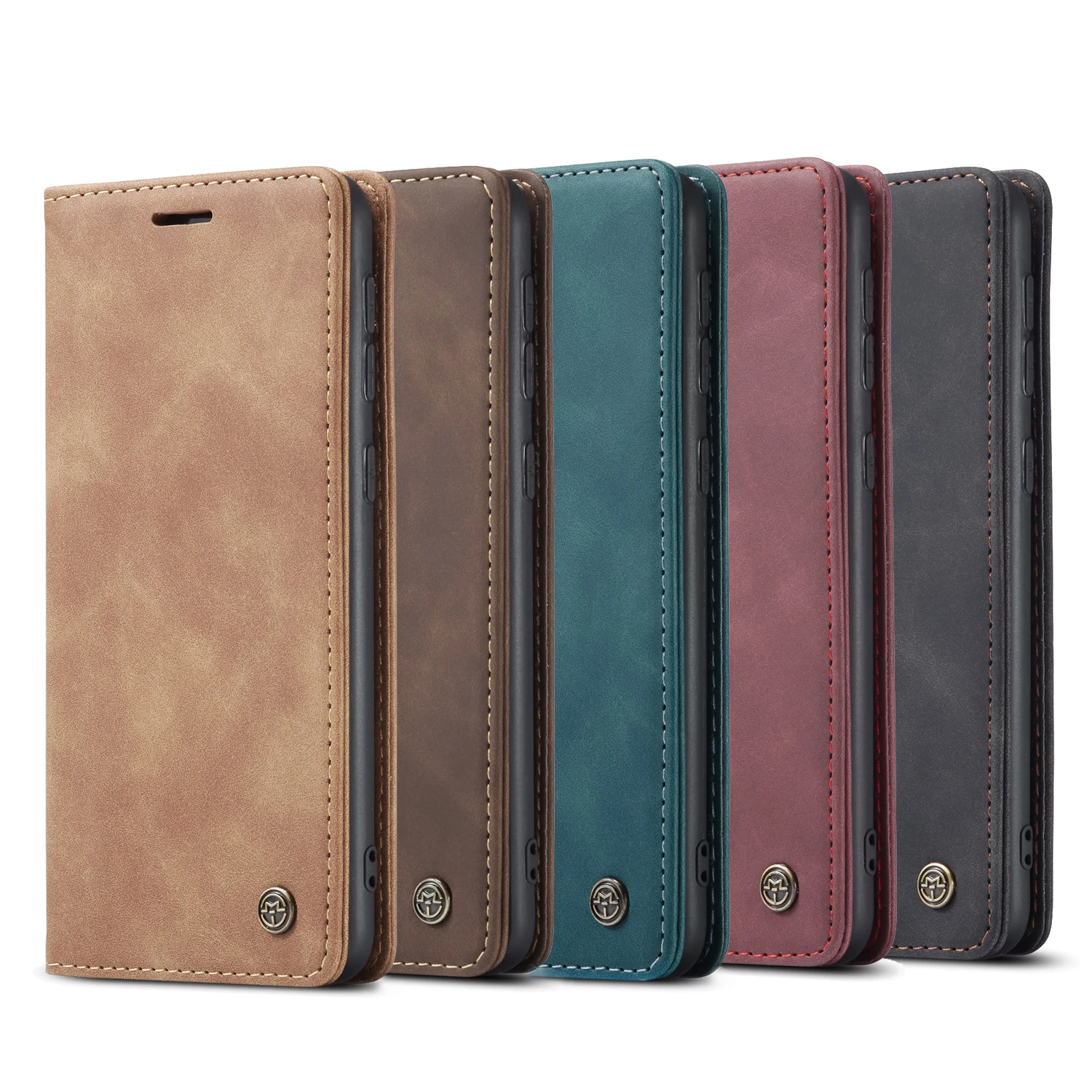 Чехол Кошелек CaseMe из мягкой искусственной кожи для Samsung A40s M30 S20 Note10 A81 A91