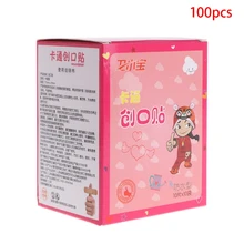 100 шт милые Мультяшные клейкие повязки водонепроницаемые дышащие Пластыри для детей