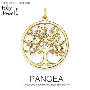 

Pendant Golden Tree,2020 Summer New Fashion Love Jewelry Strength and Balance 925 Sterling Silver Accessories Gift For Woman
