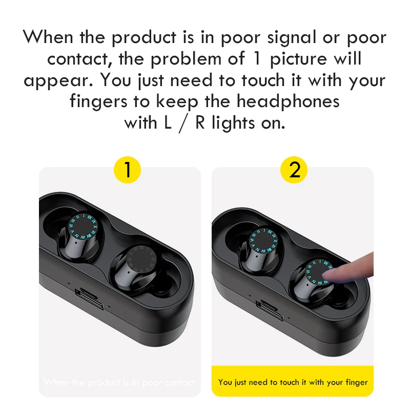 Беспроводной музыкальный плеер сенсорный Управление наушники вкладыши TWS Bluetooth 5