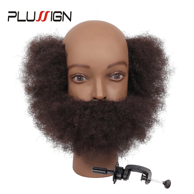 Plussign New Arrive 100% Human Hair Afro Mannequin Head For Black Men  Cutting Hair Practice Traning Head With Beard 2 Style - Training Head Kit -  AliExpress
