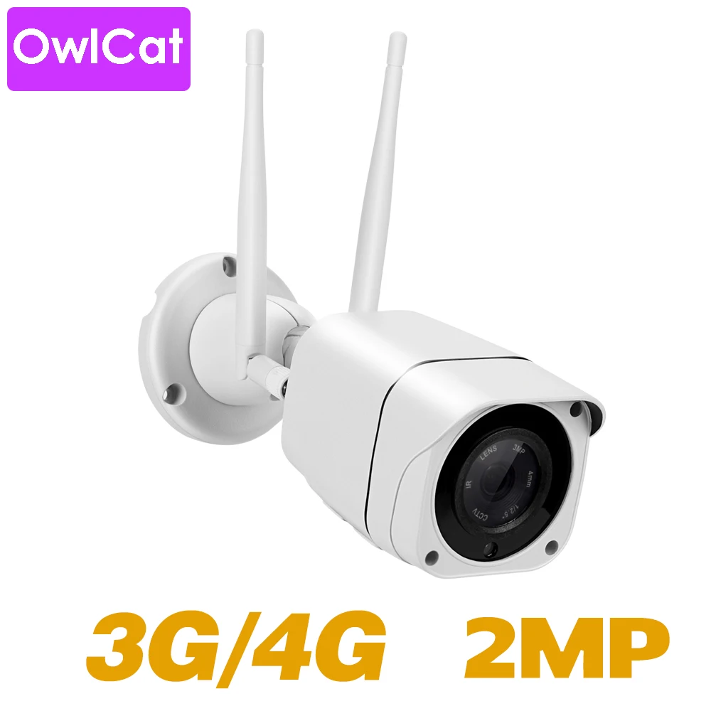 OwlCat Full HD 1080p 960 P HD Пуля ip-камера Беспроводная GSM 3g 4G sim-карта ip-камера Wifi Открытый водостойкий iPhone Android