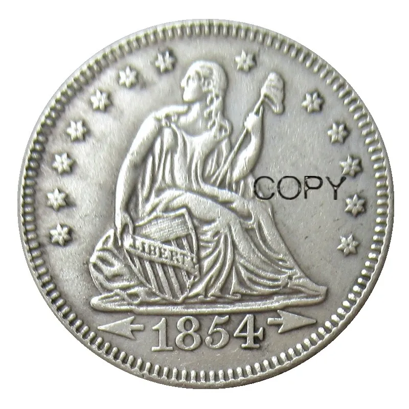 США полный набор(1840-1891) P/O/CC/S 104 шт сидя свободы кватер доллар Посеребренная копия монеты