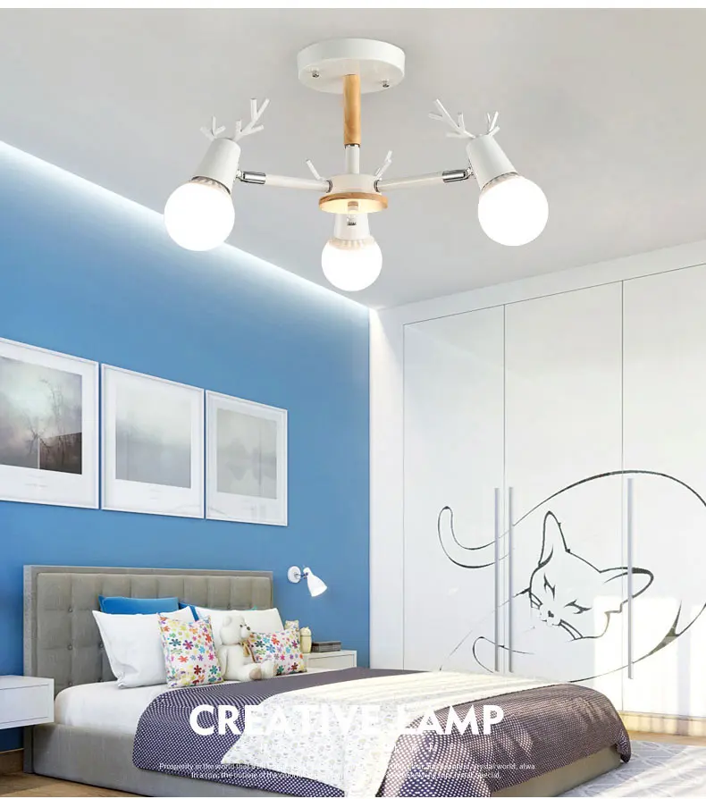 Nordic Antlers Chandelier  suspension luminaire lustre moderno LED Chandeliers Lighting Fixtures 9