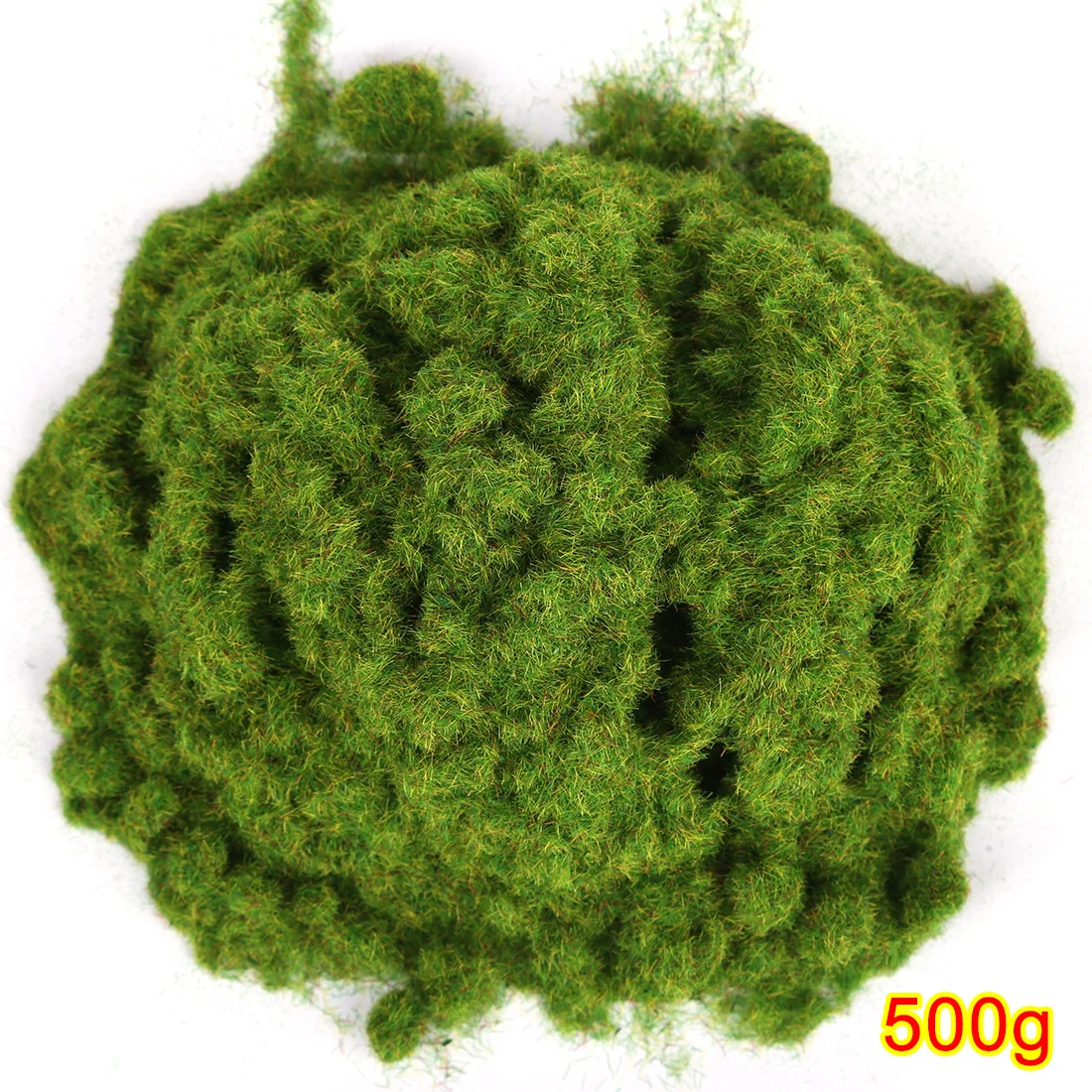  500g Artificial Grass Powder DIY Railway Model Sand Table Model Decor - Yellow Green