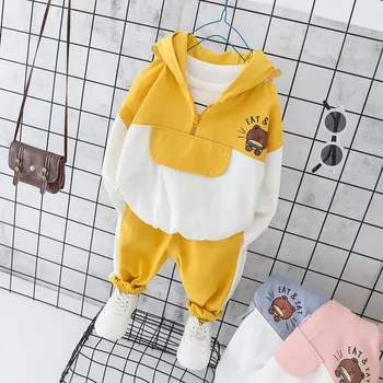 

Autumn Unisex Baby Tracksuit Toddler Girl Long Sleeve Cartoon Sweatshirt+Trousers Two Piece Boy Set Casual Hooded Newborn Outfit