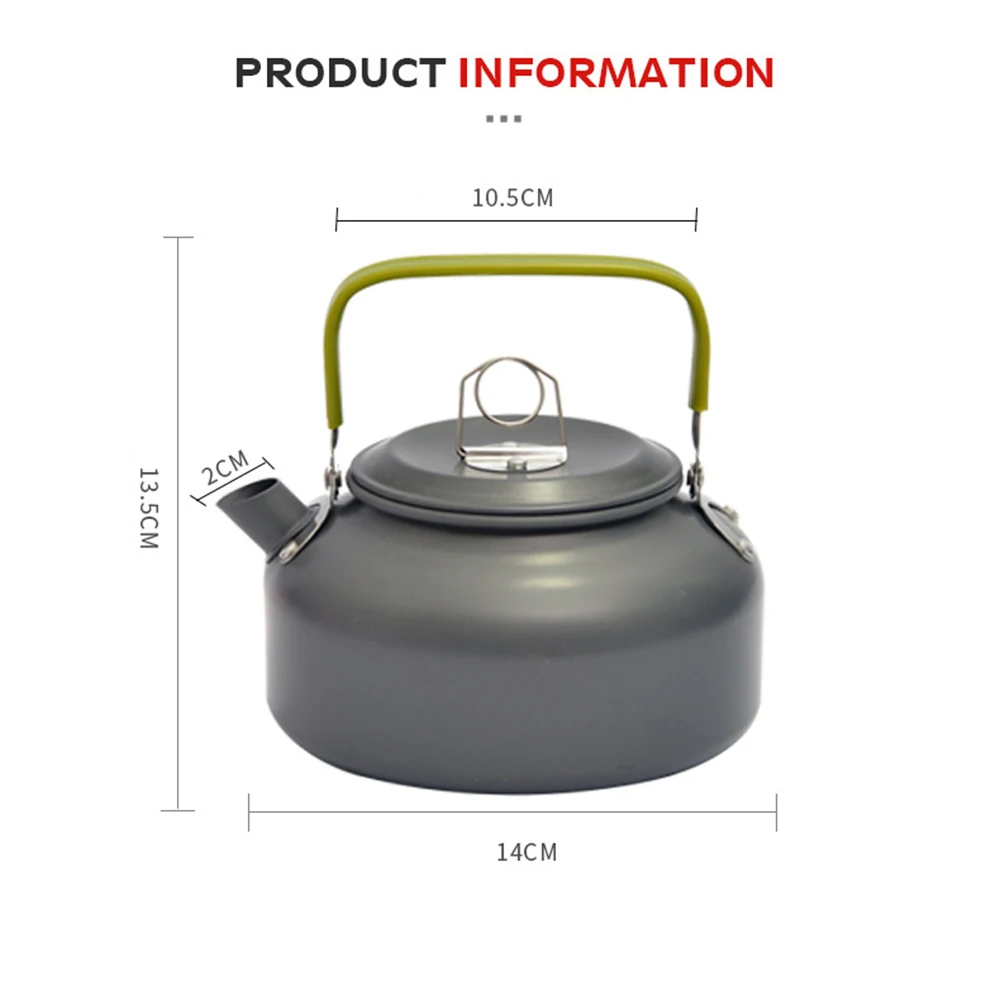 

Portable Teapot Camping Kettle 0.8L Water Coffee Hiking Travel Picnic Outdoor