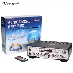 Kinter-011 караоке усилитель звука Hi-Fi стерео звук 2,0 канал 30 Вт Мощность AC220V DC12V USB SD микрофонный вход FM радио в доме