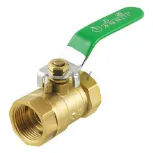 Женский к женскому 15/1" резьба зеленый Рычаг Ручка латунный шаровой клапан