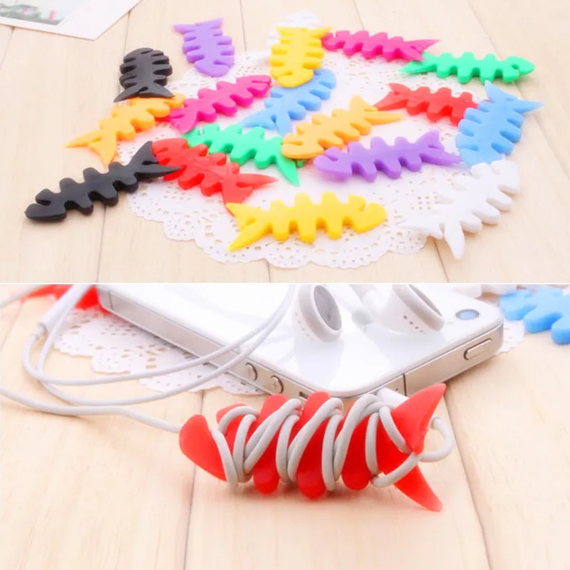 5PCS Earphone/Cable Cable Cord Organizer Plastic Holder Winder for Phone Tablet Computer Mouse Earphones