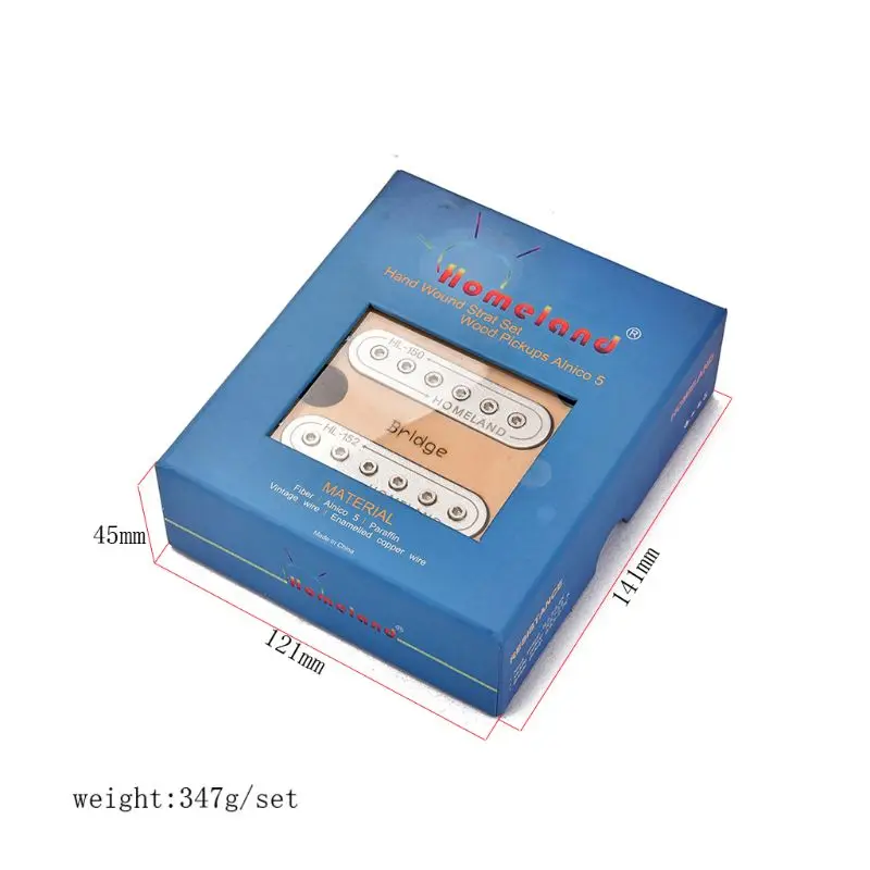 

Refined Guitar Pickup Alnico V SSS 3 Single Coil For Electric FD ST Pole Spacing 48 50 52mm Q6PB