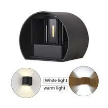 12 Вт современный Крытый настенный светильник Открытый водонепроницаемый алюминиевый настенный светильник AC 85-265 в круглые светодиодные лампы для дома